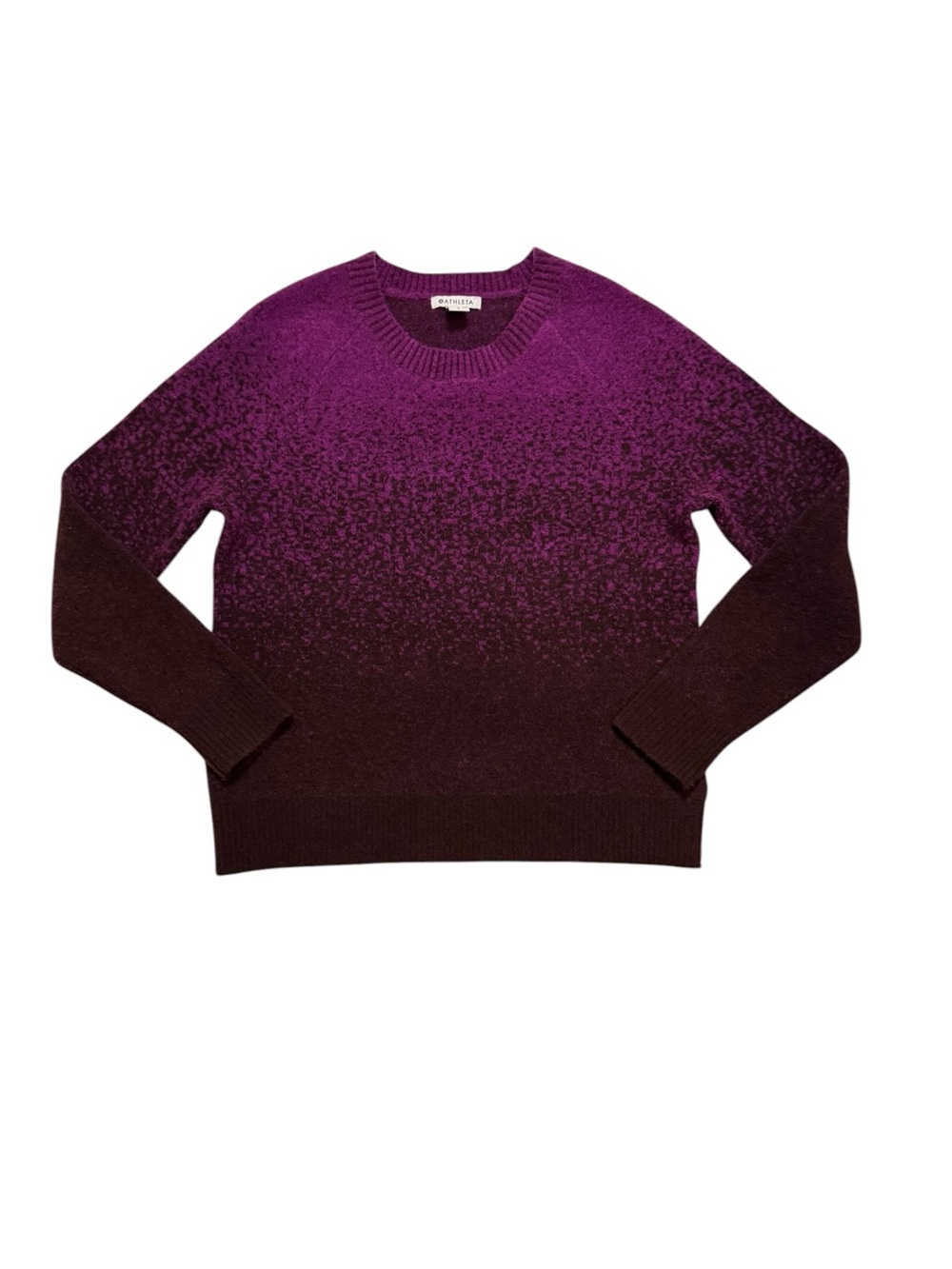 Athleta Hawthorn Textured Crew Sweater New Horizon Ombre Warm Size Small